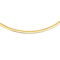 14K Yellow Gold And Silver Reversible Omega Chain Necklace (5.00 mm)