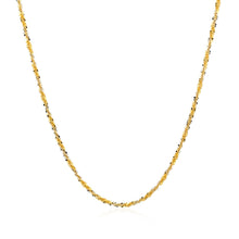 Load image into Gallery viewer, 14k White and Yellow Gold Two Tone Sparkle Chain (1.50 mm)