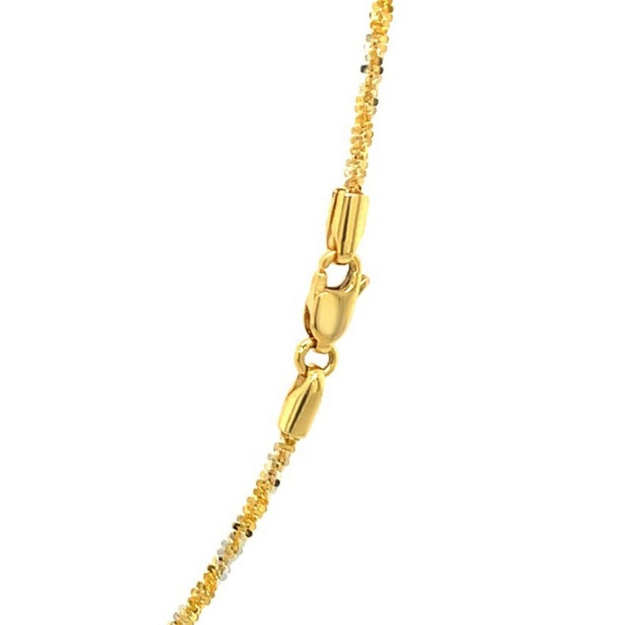 14k White and Yellow Gold Two Tone Sparkle Chain (1.50 mm)