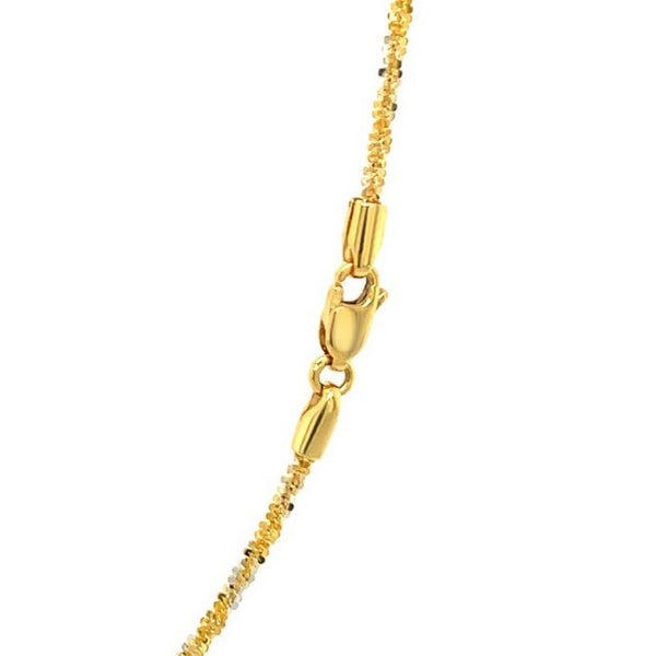 14k White and Yellow Gold Two Tone Sparkle Chain (1.50 mm)