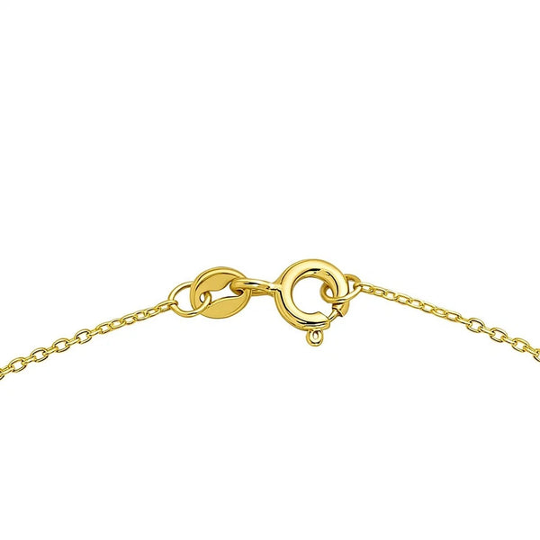 14K Yellow Gold Emerald Cut Citrine Necklace