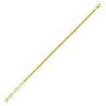 14K yellow gold bead bracelet with 3.00 mm round polished gold beads