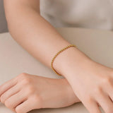 14K Yellow Gold Bead Bracelet (3.00 mm) thumbnail 4