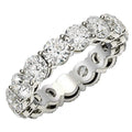 14K white gold eternity ring with round diamond stones set all around