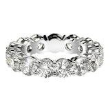 Round Cut Lab Grown Diamond Eternity Ring in 14k White Gold (5 cttw FG/VS2) thumbnail 2