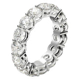 Round Cut Lab Grown Diamond Eternity Ring in 14k White Gold (5 cttw FG/VS2) thumbnail 4