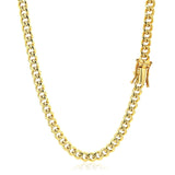 10k Yellow Gold Semi Solid Miami Cuban Chain (4.50 mm) thumbnail 3