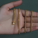 10k Yellow Gold Semi Solid Miami Cuban Chain (4.50 mm) thumbnail 5
