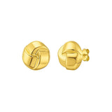14k Yellow Gold Fancy Knot Stud Earrings thumbnail 1