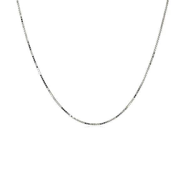 18k White Gold Box Chain 0.6mm (0.60 mm)