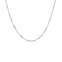18k White Gold Box Chain 0.6mm (0.60 mm)