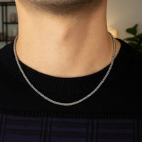 14k White Gold Round Wheat Chain (1.2 mm)