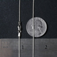 14k White Gold Round Wheat Chain (1.2 mm)