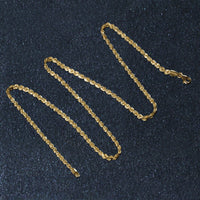 14k Yellow Gold Solid Diamond Cut Rope Chain (2.50 mm)