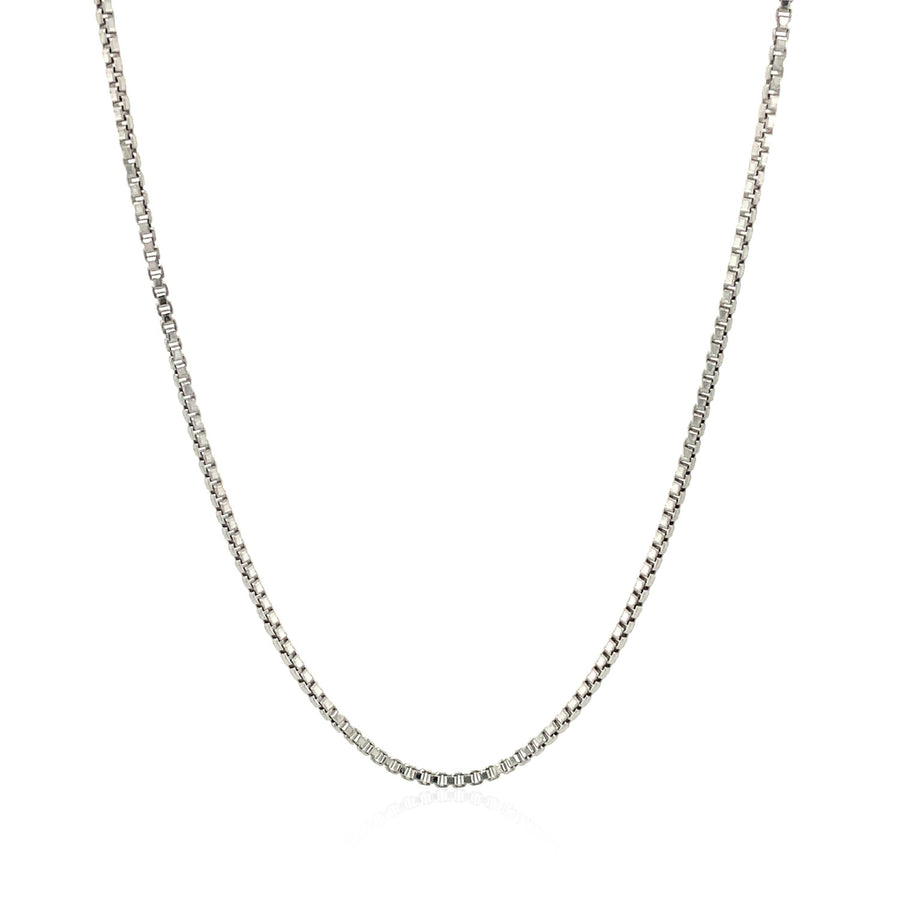 Sterling Silver Rhodium Plated Box Chain (1.30 mm)