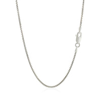 Sterling Silver Rhodium Plated Box Chain (1.30 mm)
