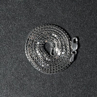 Sterling Silver Rhodium Plated Box Chain (1.30 mm)