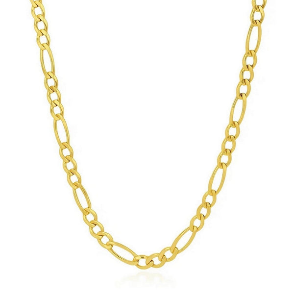 14k Yellow Gold Solid Figaro Chain (6.00 mm)