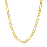 14k Yellow Gold Solid Figaro Chain (6.00 mm)