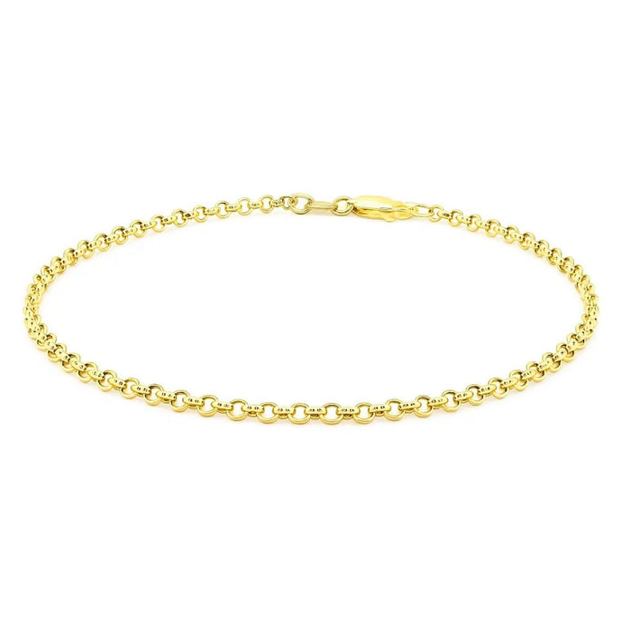14k Yellow Gold Rolo Bracelet  (2.50 mm)