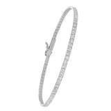 14K white gold mini glacier bracelet with fine 2.10 mm links thumbnail 1