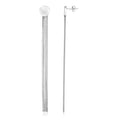 Sterling silver 925 long chain tassel drop earrings with cascading links