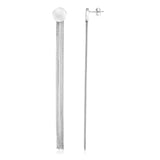 Sterling Silver Long Chain Tassel Earrings thumbnail 1
