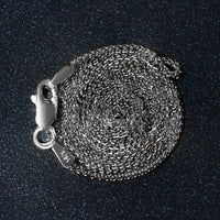 14k White Gold Diamond Cut Round Wheat Chain (1.00 mm)