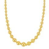 14K yellow gold graduated bead pallina necklace with no gemstone stones thumbnail 1