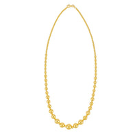 Graduated Bead Pallina Necklace in 14K Yellow Gold