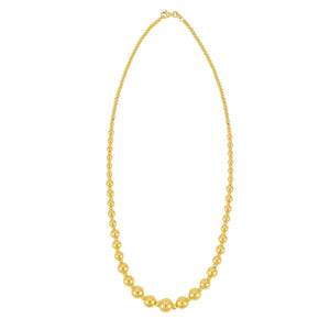 Graduated Bead Pallina Necklace in 14K Yellow Gold