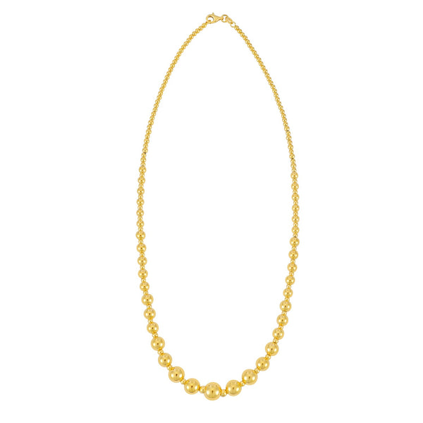 Graduated Bead Pallina Necklace in 14K Yellow Gold