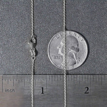 14k White Gold Oval Cable Link Chain (1.10 mm)