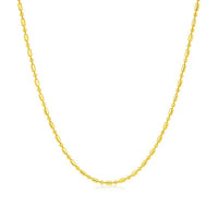 14k Yellow Gold Diamond-Cut Alternating Bead Chain (1.10 mm)