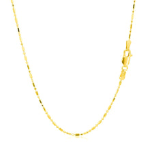 Load image into Gallery viewer, 14k Yellow Gold Diamond-Cut Alternating Bead Chain (1.10 mm)