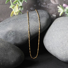 Load image into Gallery viewer, 14k Yellow Gold Diamond-Cut Alternating Bead Chain (1.10 mm)