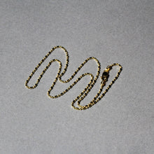 Load image into Gallery viewer, 14k Yellow Gold Diamond-Cut Alternating Bead Chain (1.10 mm)