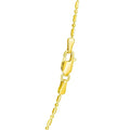 14K yellow gold beaded chain with alternating diamond-cut and polished links