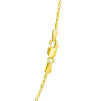 14k Yellow Gold Diamond-Cut Alternating Bead Chain (1.10 mm)