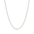 14K white gold cable link chain with diamond-cut links