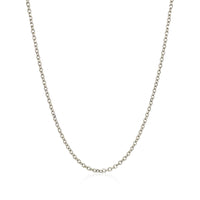 14k White Gold Diamond Cut Cable Link Chain (1.5 mm)