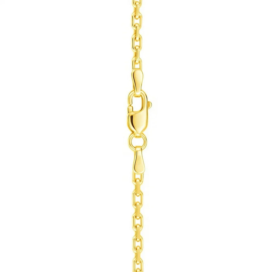 14k Yellow Gold French Cable Link Chain (2.50 mm)