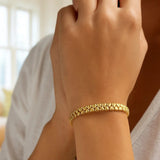 14K Yellow Gold Sweetheart Link Bracelet (7.00 mm) thumbnail 3