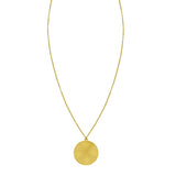 14K yellow gold radiating open circle pendant necklace thumbnail 1
