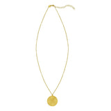 14K Yellow Gold Radiating Circle Necklace thumbnail 2