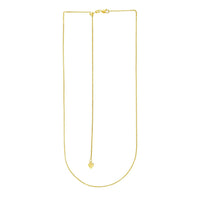 14k Yellow Gold Adjustable Wheat Chain (1.00 mm)