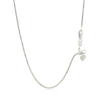 14k White Gold Adjustable Popcorn Chain (1.00 mm)