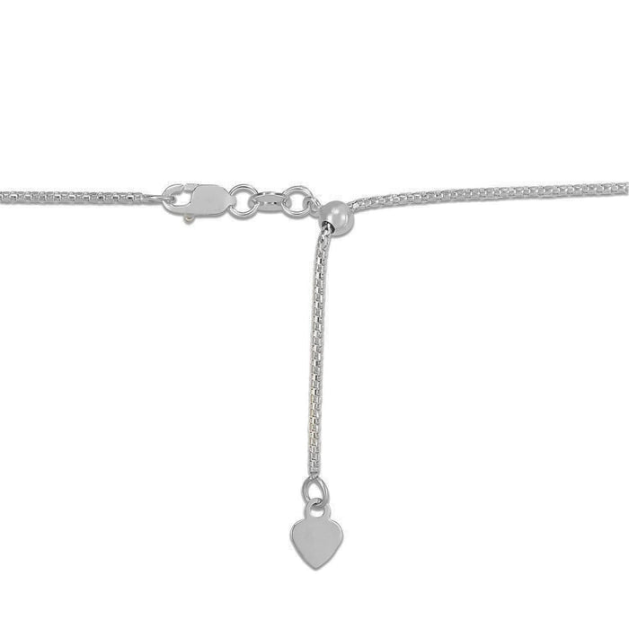 14k White Gold Adjustable Popcorn Chain (1.00 mm)