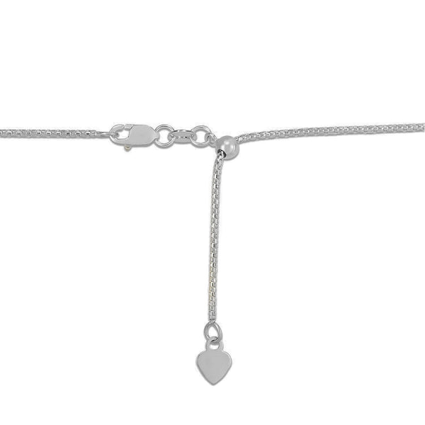 14k White Gold Adjustable Popcorn Chain (1.00 mm)