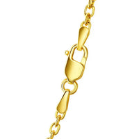 14k Yellow Gold Diamond Cut Cable Link Chain (2.20 mm)